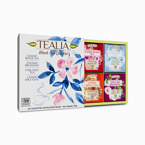 Presentation Box Black Tea Quartet - 40 Enveloped Tea Bags