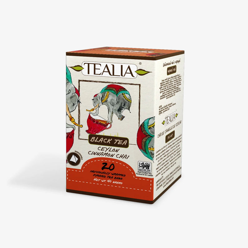 Tisane Chaï à la cannelle de Ceylan (20 sachets enveloppes pyramidaux)