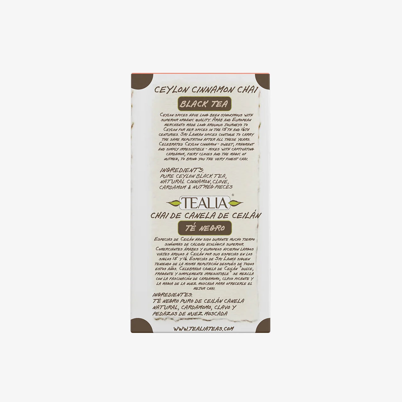 Ceylon Cinnamon Chai (Pyramid Tea Bags)