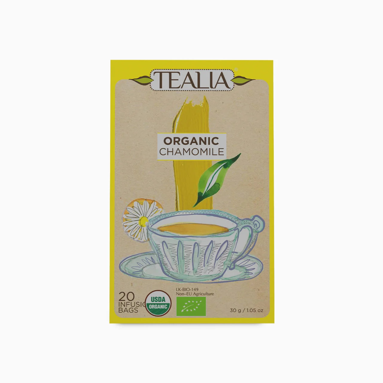 Organic Chamomile (20 Envelope Tea Bags)