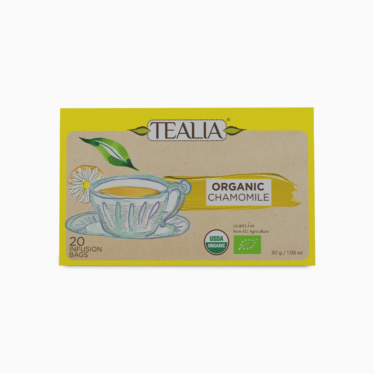 Organic Chamomile (20 Envelope Tea Bags)