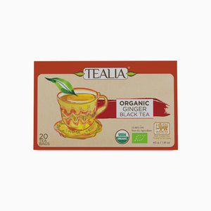 Organic Black Tea with Ginger (20 Envelope Tea Bags)