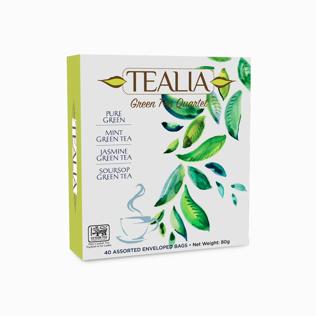 Presentation Box Green Tea Quartet - 40 Enveloped Tea Bags
