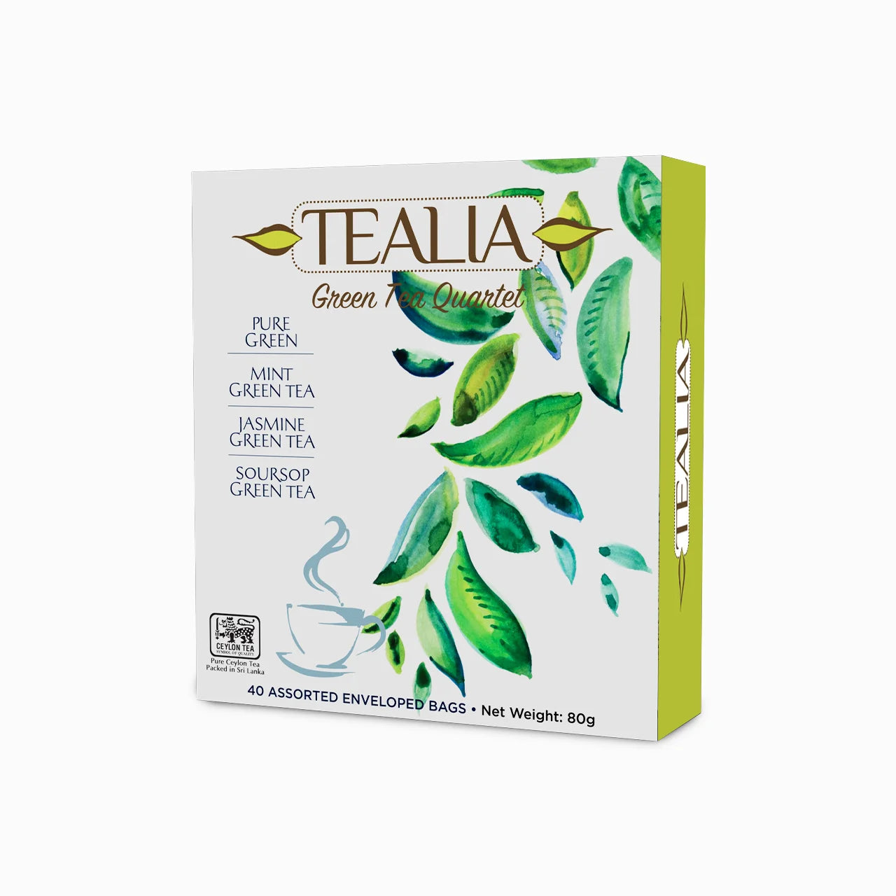 Presentation Box Green Tea Quartet - 40 Enveloped Tea Bags