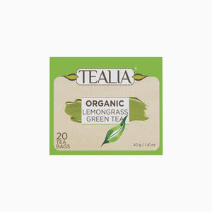 Organic Lemongrass Green Tea (20 Envelope Tea Bags)