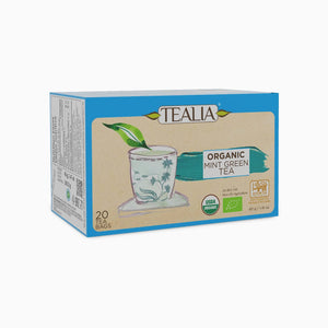 Organic Green Tea with Mint (20 Envelope Tea Bags)