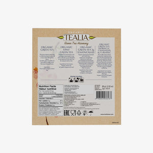 Tealia Organic Green Tea Box - 4 blends x 10 TB