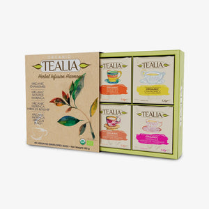 Tealia Organic Herbal Tea Box - 4 blends x 10 TB