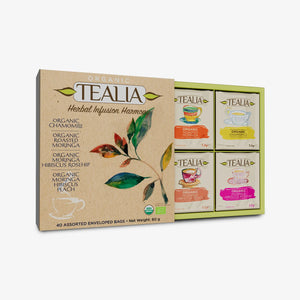 Tealia Organic Herbal Tea Box - 4 blends x 10 TB