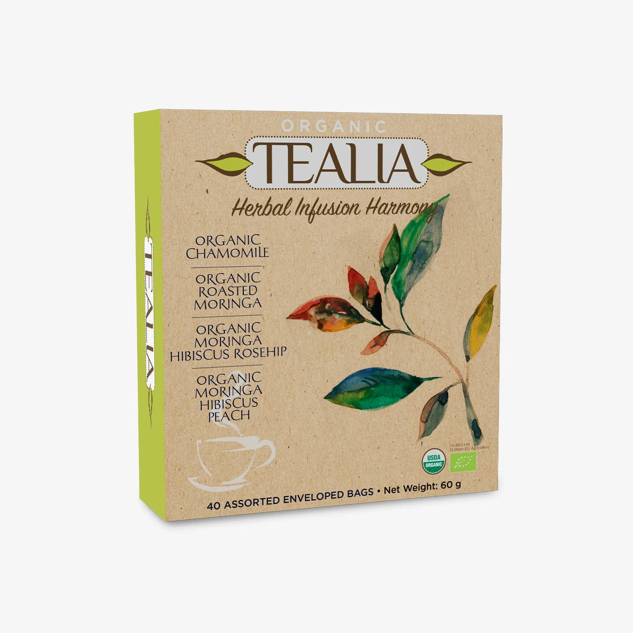 Tealia Organic Herbal Tea Box - 4 blends x 10 TB