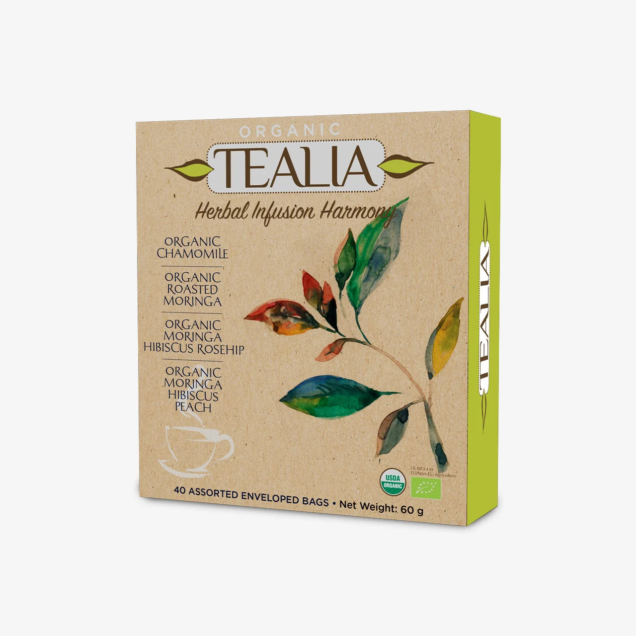Tealia Organic Herbal Tea Box - 4 blends x 10 TB