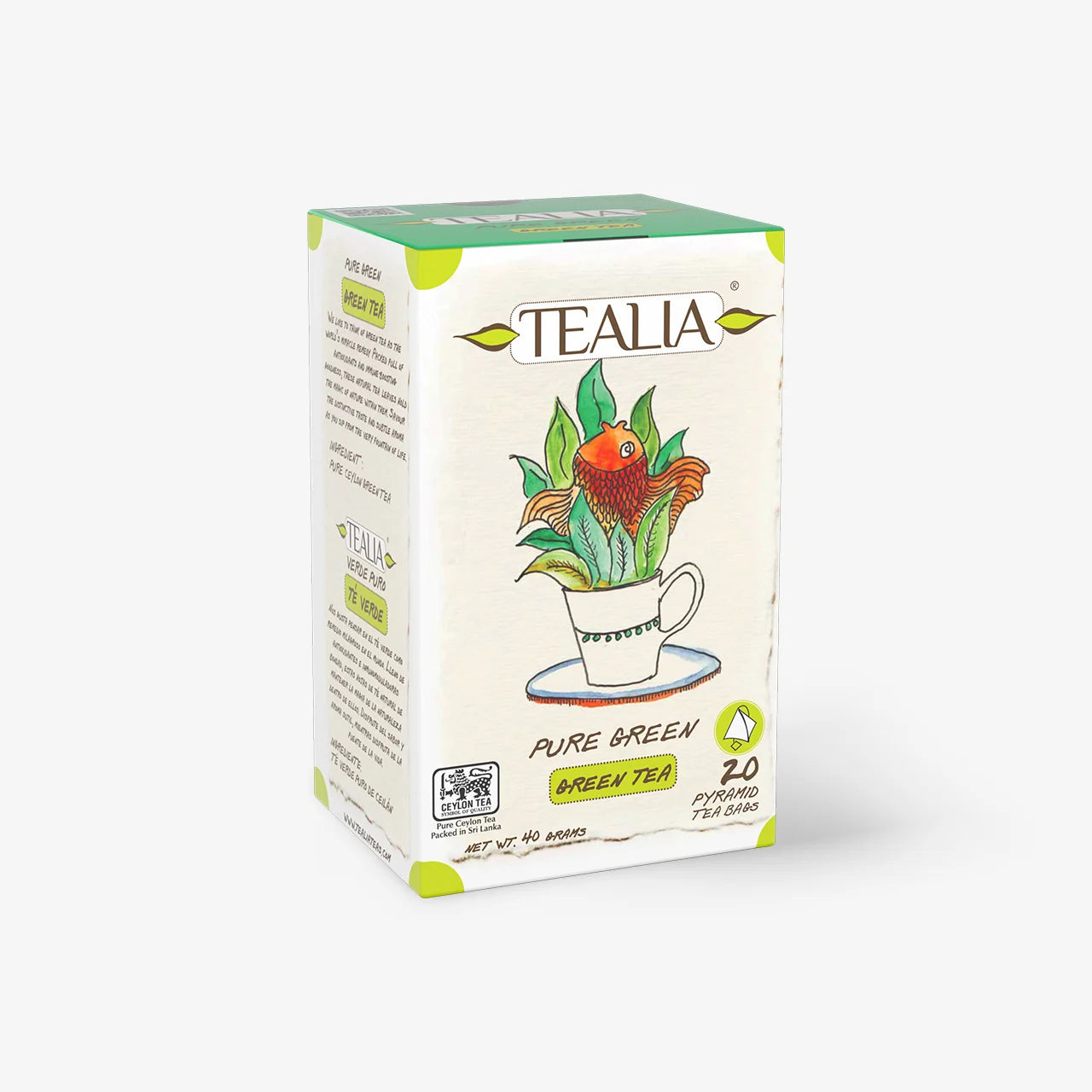 Thé vert pur (sachets de thé pyramidaux)
