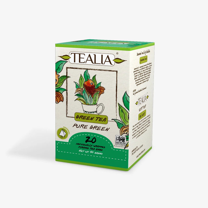 Thé vert pur (20 sachets pyramidaux individuels)