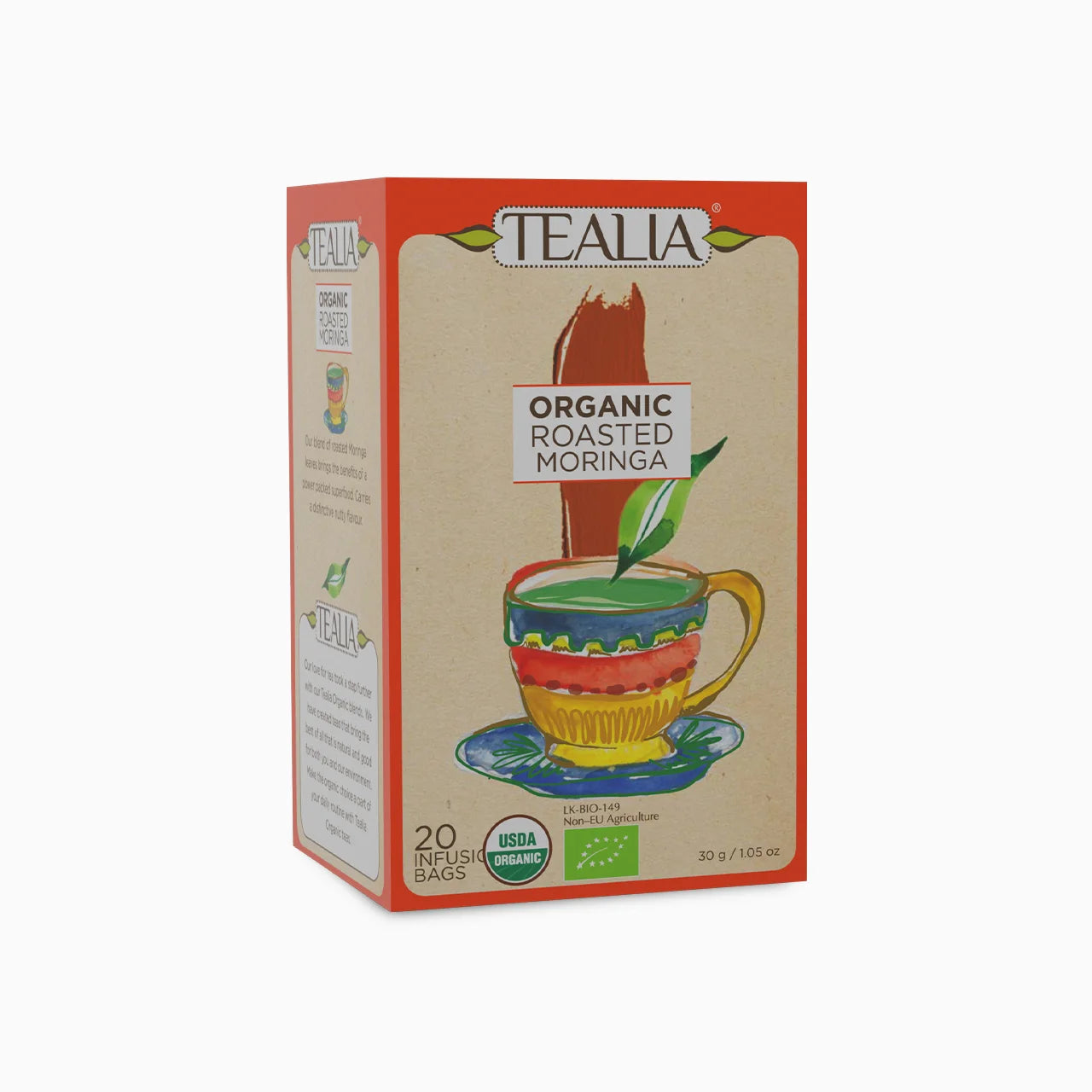 Organic Roasted Moringa (20 Envelope Tea Bags)