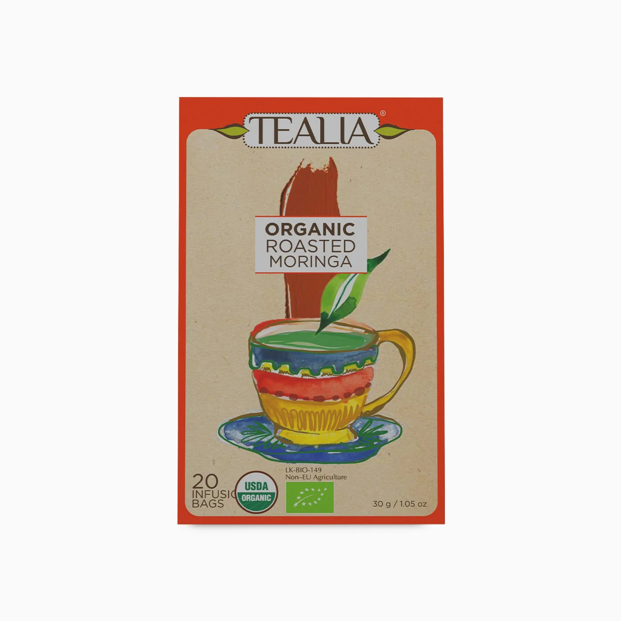 Organic Roasted Moringa (20 Envelope Tea Bags)