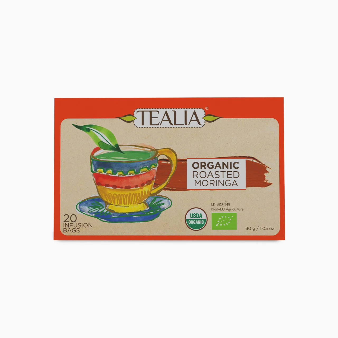 Organic Roasted Moringa (20 Envelope Tea Bags)