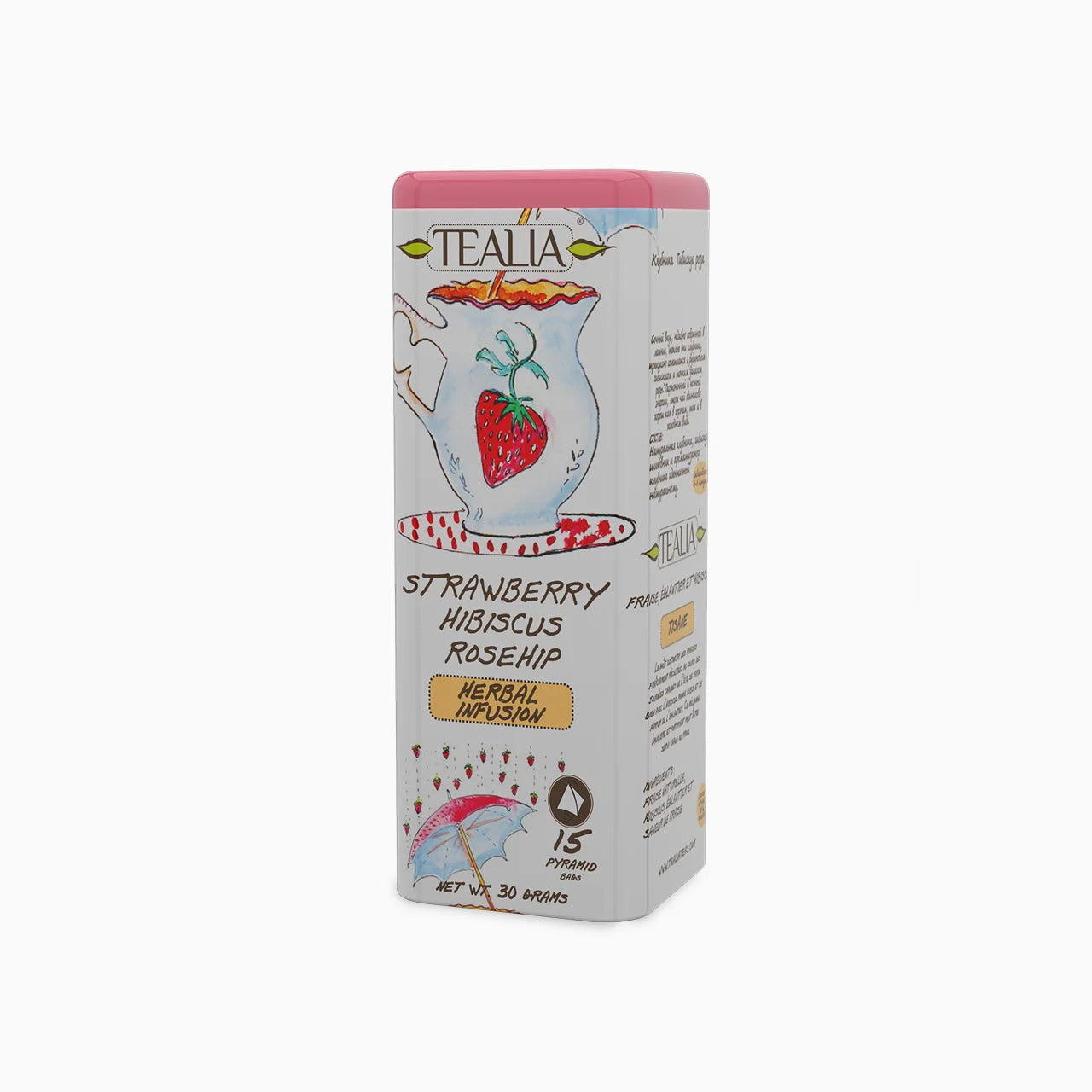 Strawberry Hibiscus Rosehip 15 Pyramid Tea Bags
